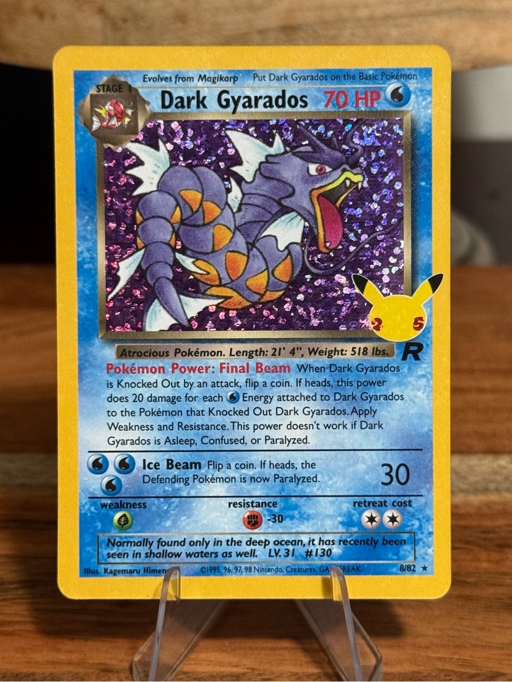 Dark Gyarados Holo Pokemon Card